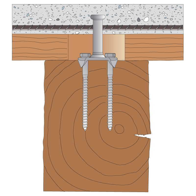 Corona para agujeros Ø 65 mm - Refuerzo forjados y conectores para madera,  acero y hormigón